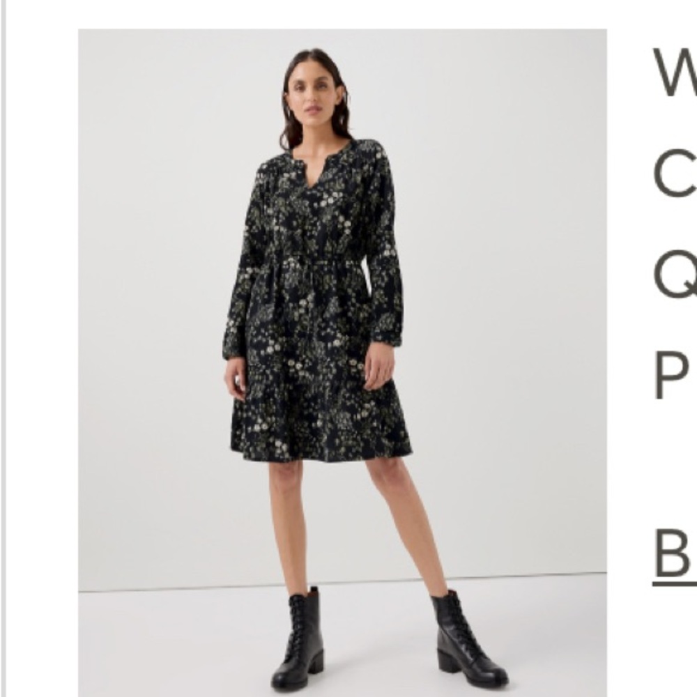 Floral Black Dress